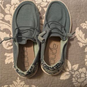 Hey Dude Wally Men’s Slip-On Shoes in Teal Blue